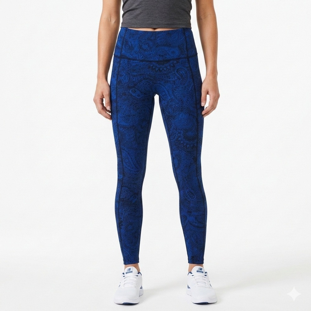Lululemon Women Like Nothing 7/8 Tight Blue Paisley Leggings Size 4